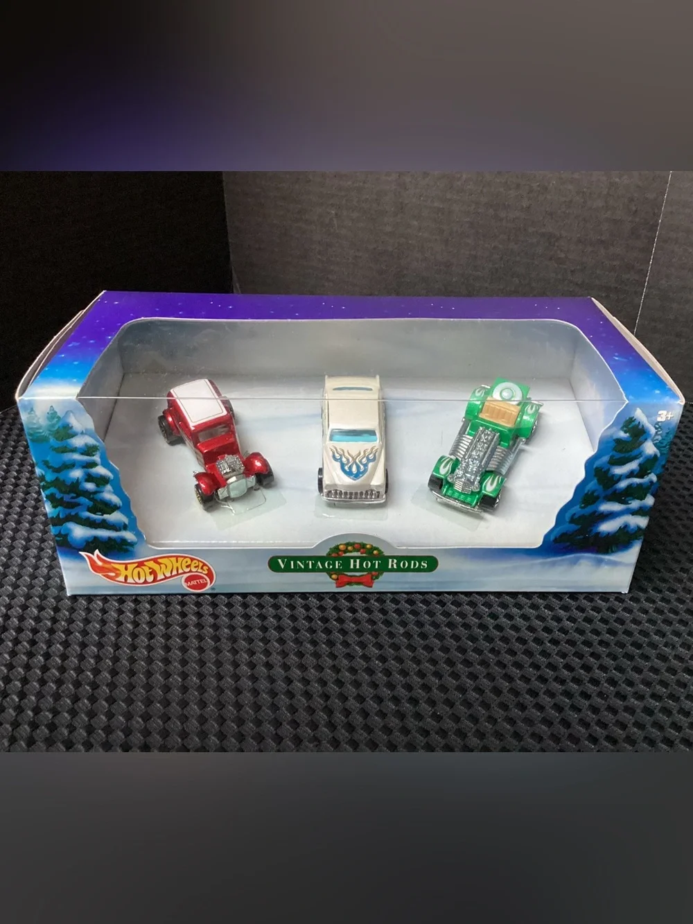 Hot Wheels Vintage Hot Rods 3-Car Set - Red, White, Green